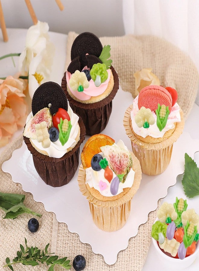 HOMICO 200 Pieces Tiny Vegetable for Dollhouse Miniatures Resin Food for Crafts Mini Vegetable Decor for Dollhouse Mini Kitchen Fairy Garden Micro Landscaping Decoration - Image 5